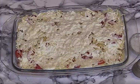смазать майонезом